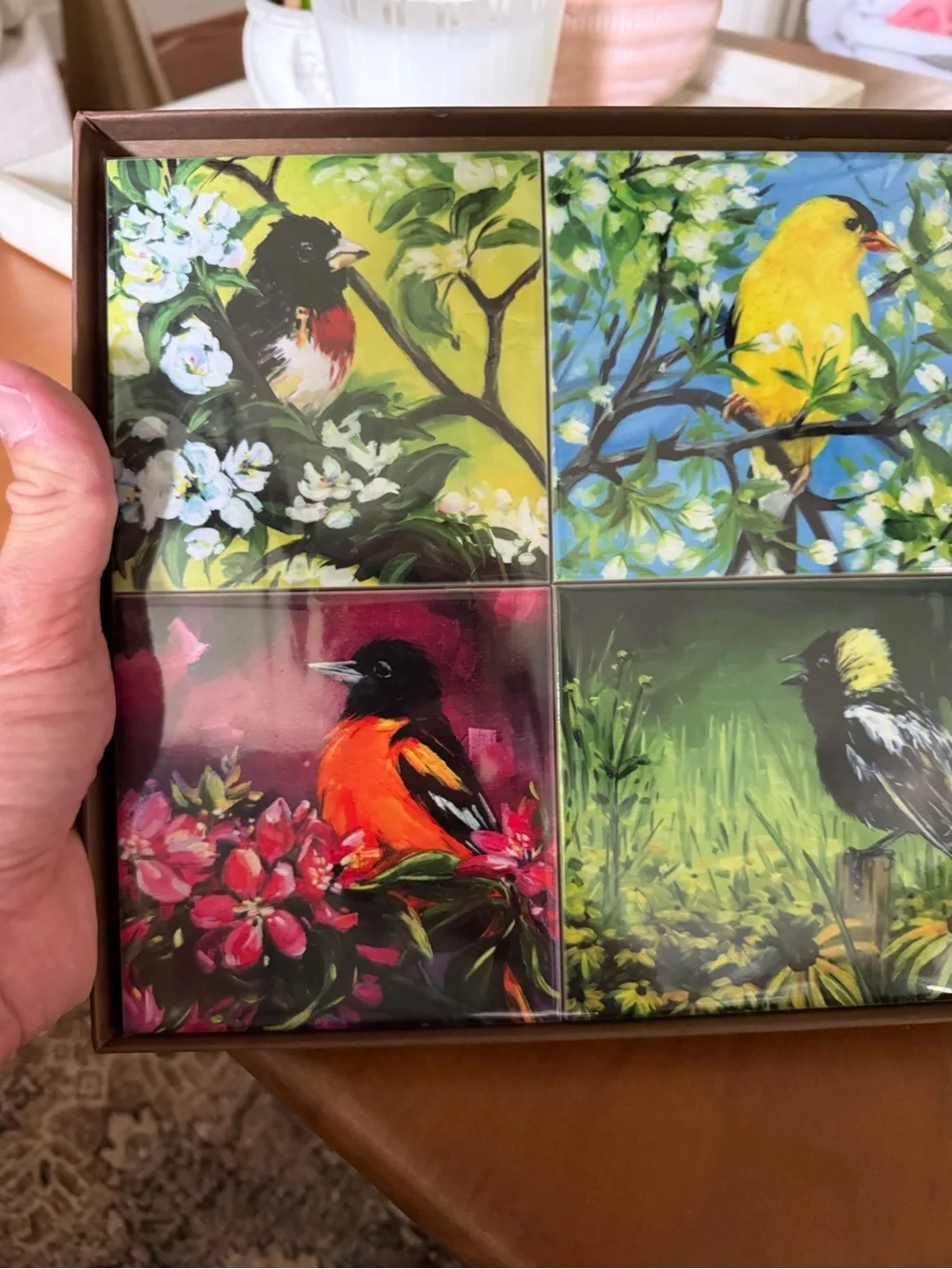 Art by Alyssa Orioles Coaster Set - NWT Box